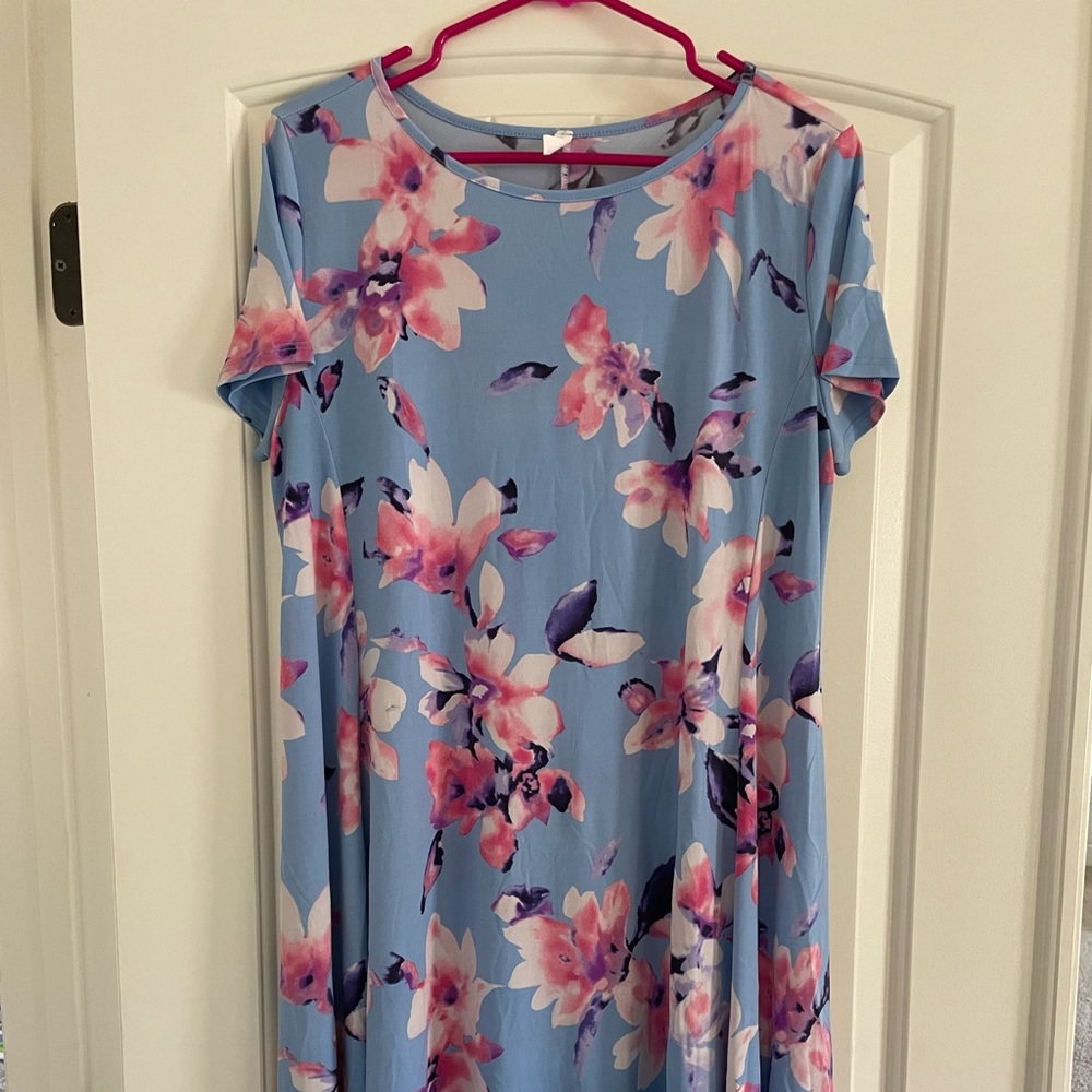 Pink Blush Floral Dress - size L